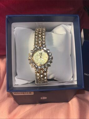 Women's Gold Crystal Bracelet Watch